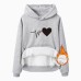 Thick textured heart-shaped love print