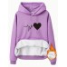 Thick textured heart-shaped love print