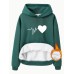Thick textured heart-shaped love print