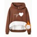 Thick textured heart-shaped love print