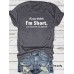 Funny Words Print Round Neck Short Sleeve