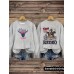 Western denim printed pullover sweatshirt