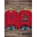 Western denim printed pullover sweatshirt