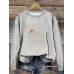 Round neck FAITH printed pullover sweatshirt