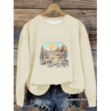 Round neck HIS MERCIES printed pullover sweatshirt