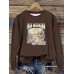Round neck HIS MERCIES printed pullover sweatshirt