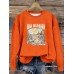 Round neck HIS MERCIES printed pullover sweatshirt