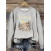 Round neck HIS MERCIES printed pullover sweatshirt
