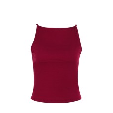 Simple square neck sleeveless versatile basic spicy girl top