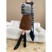 Fashionable French Vintage Style Metal Button Design High-Waisted Slimming A-Line Mini Skirt