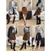 Fashionable French Vintage Style Metal Button Design High-Waisted Slimming A-Line Mini Skirt