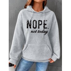 Long sleeved NOPE printed hoodie