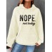 Long sleeved NOPE printed hoodie