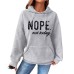 Long sleeved NOPE printed hoodie