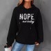 Long sleeved NOPE printed hoodie