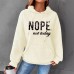 Long sleeved NOPE printed hoodie