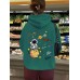 Long sleeved fleece hoodie top with space print