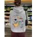 Long sleeved fleece hoodie top with space print