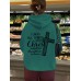 Kangaroo pocket hooded long sleeved fleece sweatshirt top printed