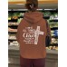 Kangaroo pocket hooded long sleeved fleece sweatshirt top printed