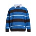 Unisex Youth Casual Knitwear with Shirt Collar Mock Two-Piece Design