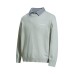 Men's Casual Knit Sweater with Faux Two-Piece Shirt Collar