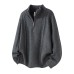 Simple Long Sleeve Half-High Collar Zipper Knitwear Simple Long Sleeve Half-High Collar Zipper Knitwear