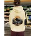 Pocket hooded long sleeved fleece sweatshirt WILDERNESS print