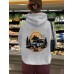 Pocket hooded long sleeved fleece sweatshirt WILDERNESS print