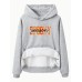 Hooded long sleeved fleece sweatshirt top with SPOOKY print