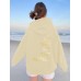 Letter printed kangaroo pocket hooded long sleeved fleece sweatshirt top