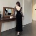 Lace patchwork fishtail sexy slim fit dress with wrapped buttocks