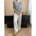 Design Knit Top with  Look Color-block Splicing Slim Fit Bodycon Style