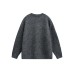 Solid color round neck loose pullover sweater