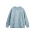 Solid color round neck loose pullover sweater