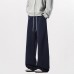 Fashion Design Color-blocked Straight Leg Pants for MenLoose Casual Wide Leg Trousers, High Street Versatile Straight Fit Long Pants