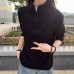 Dark Gray Half-Zip Thermal Innerwear Men's High Neck Long Sleeve T-Shirt with Raglan SleeveWarm Base Layer for Autumn and Winter