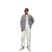 Faux Two-Piece Color-Blocking Checkered Patchwork Sweatpants Men's Autumn Winter Fleece-Lined Drapey High-End Straight Leg Athletic Pants