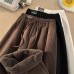 Fleece-Lined Thickened Lamb Velvet Pants Wide Leg High Waist Slimming Versatile Straight Corduroy Sweatpants