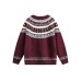 Round neck couple loose sweater
