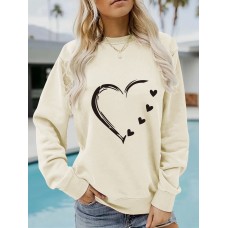 Lover's Love Printed Hooded Sweatshirt