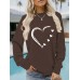 Lover's Love Printed Hooded Sweatshirt