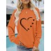 Lover's Love Printed Hooded Sweatshirt