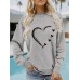 Lover's Love Printed Hooded Sweatshirt