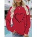 Lover's Love Printed Hooded Sweatshirt