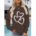 Valentine's Day printed pullover sweatshirt