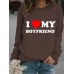 Round neck IVMY printed pullover sweatshirt