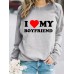 Round neck IVMY printed pullover sweatshirt