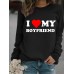 Round neck IVMY printed pullover sweatshirt