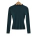 High neck long sleeved elastic slim fit top